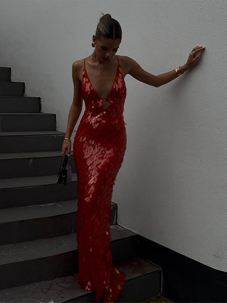 Aurora | Starlight Sequin Maxi Dress