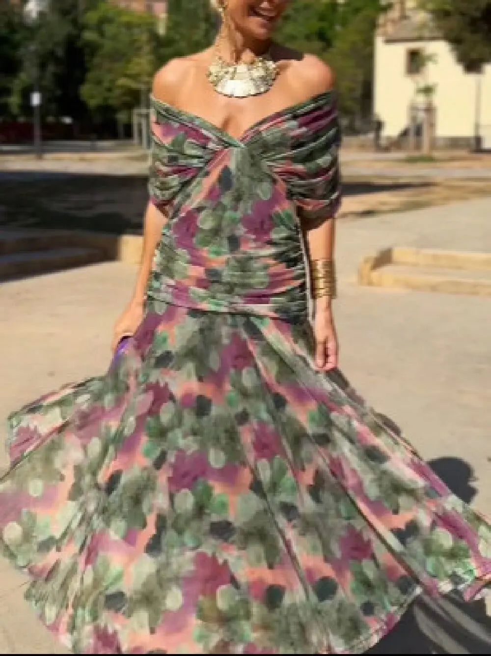 Marisela | Emerald Flow Gown