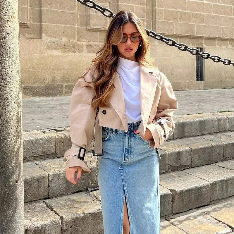 Sienna | Cropped Trench Jacket