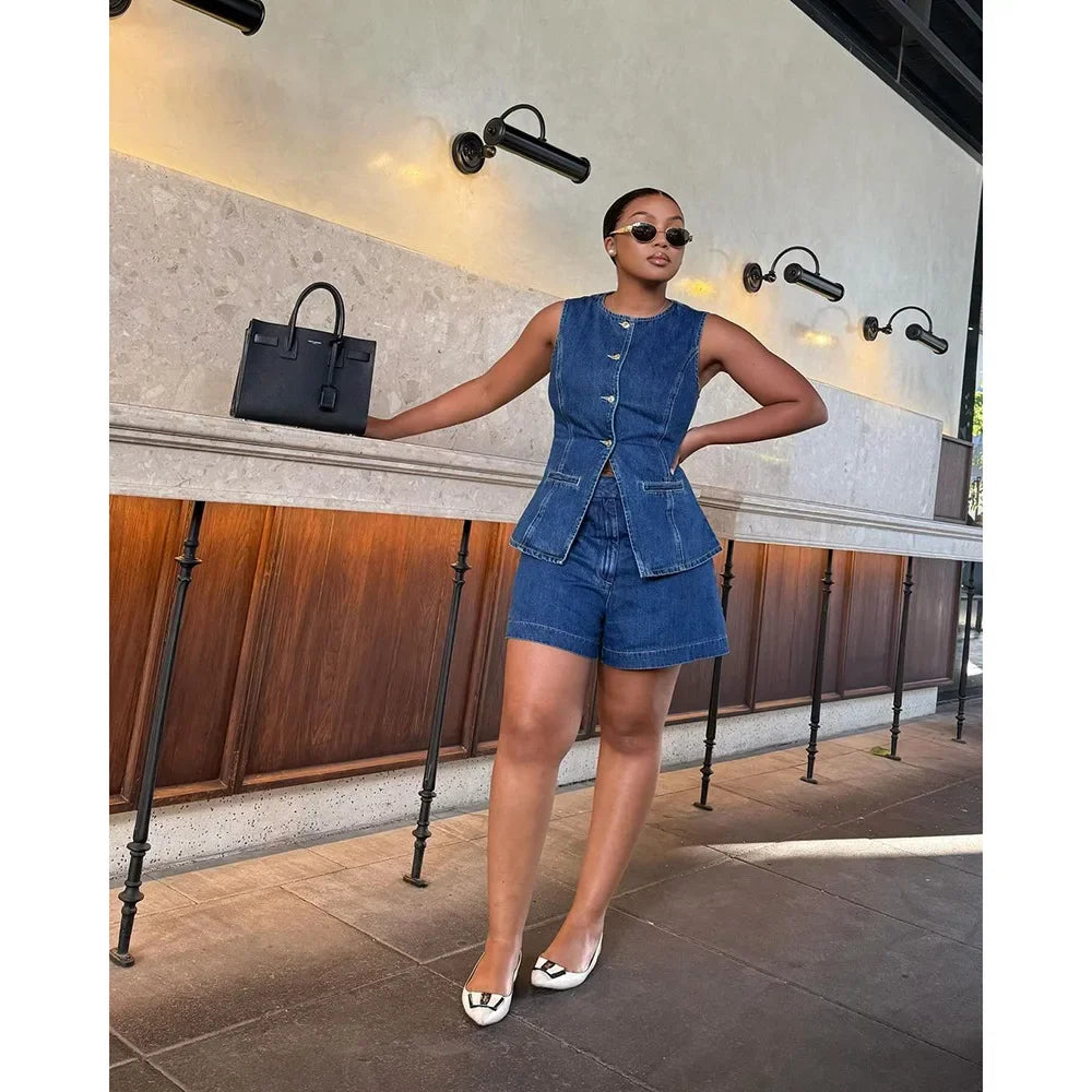 Celest | Denim Set