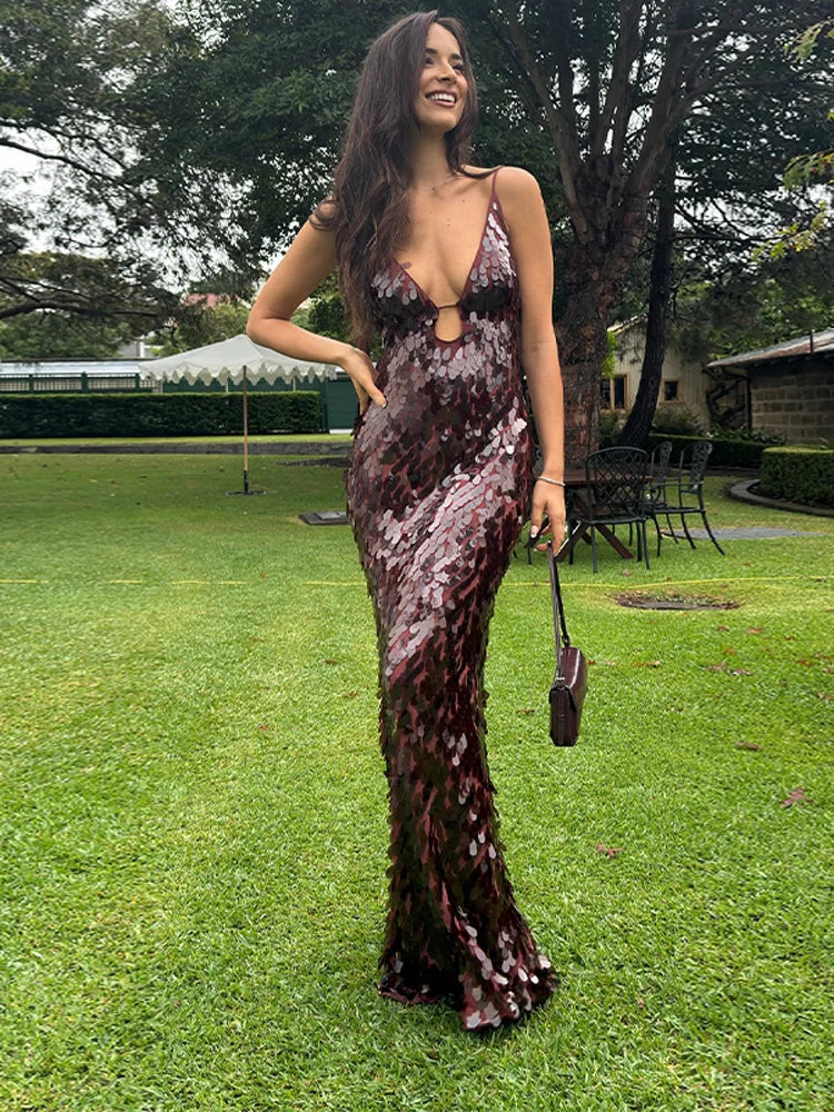Aurora | Starlight Sequin Maxi Dress