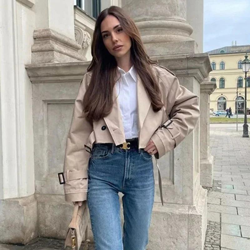 Sienna | Cropped Trench Jacket