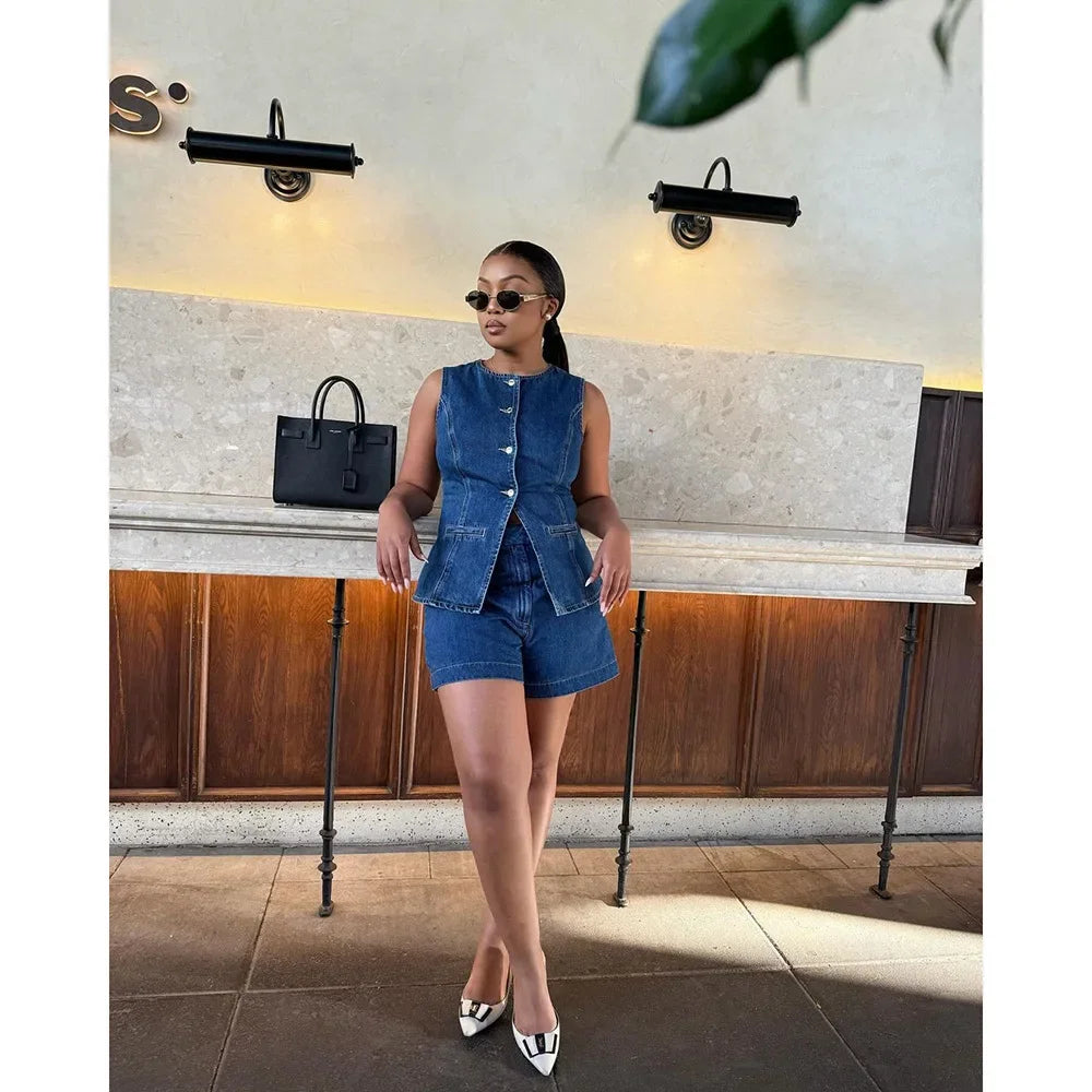 Celest | Denim Set