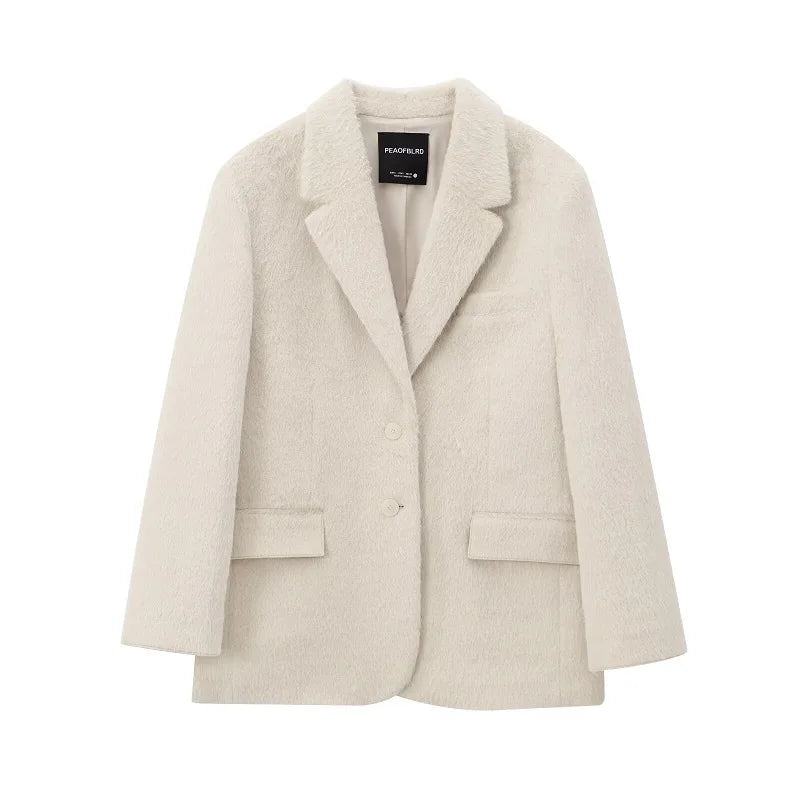 Elara | Faux Fur Blazer Coat