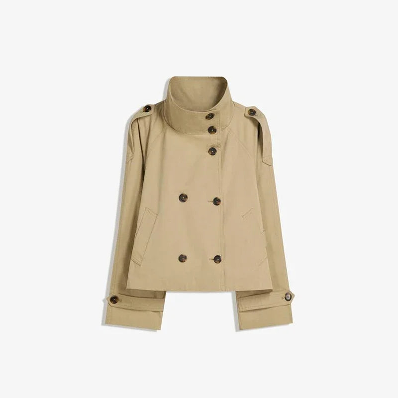 Vivienne | Stand-Collar Lace-Up Coat