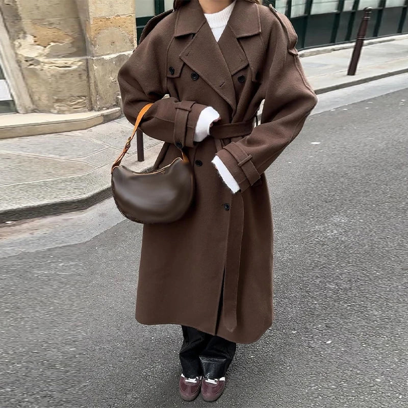 Liora | Wool-Blend Long Coat