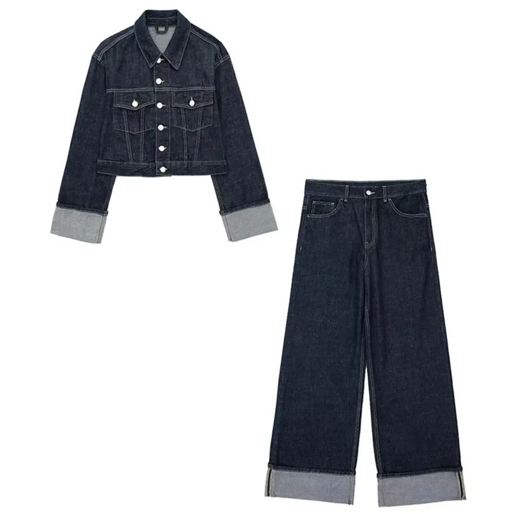 Elodie | Denim Jacket & High-Rise Jean Set
