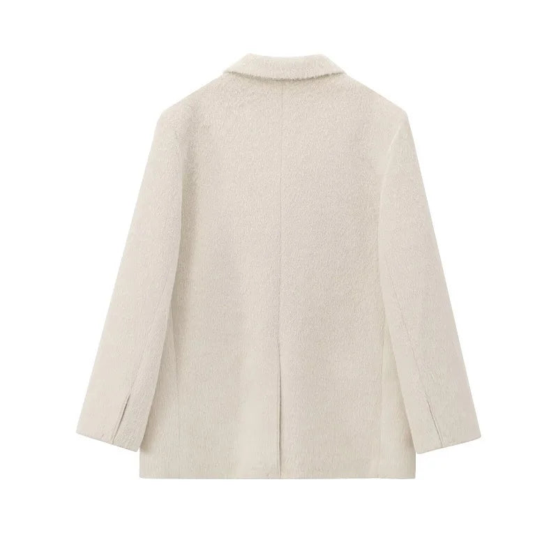 Elara | Faux Fur Blazer Coat