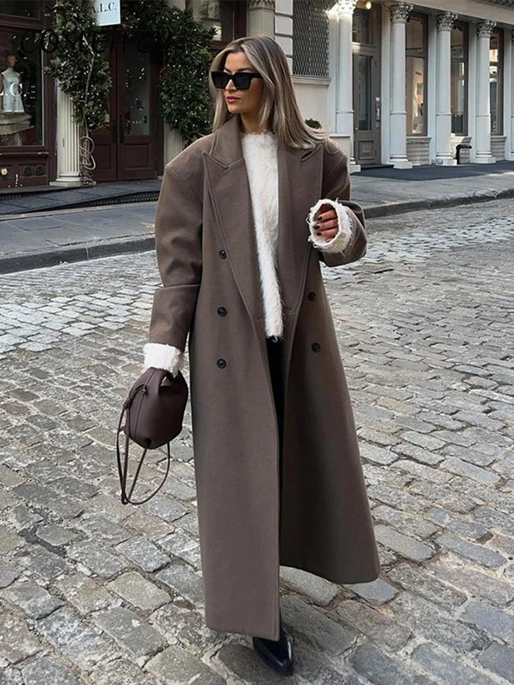 Liora | Wool-Blend Long Coat