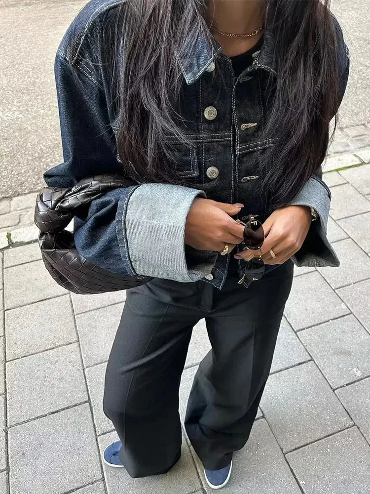 Elodie | Denim Jacket & High-Rise Jean Set