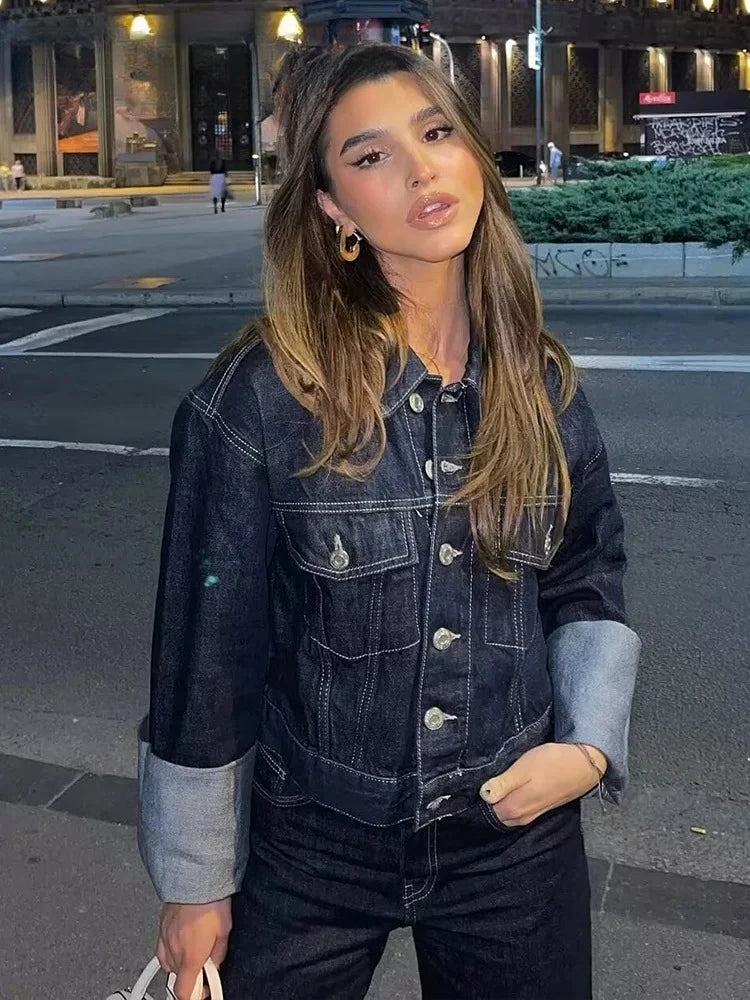 Elodie | Denim Jacket & High-Rise Jean Set