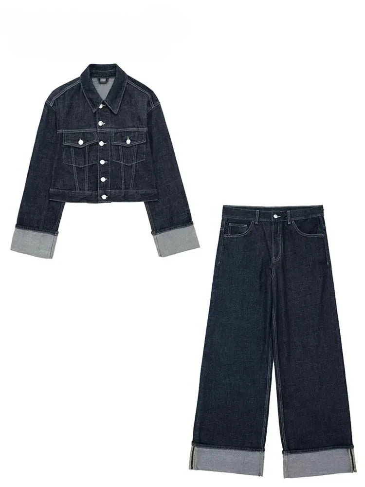 Elodie | Denim Jacket & High-Rise Jean Set