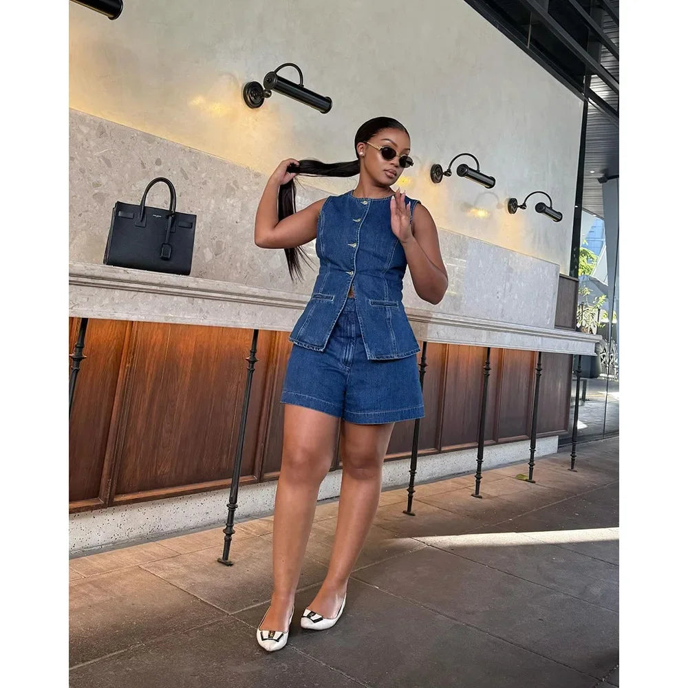 Celest | Denim Set
