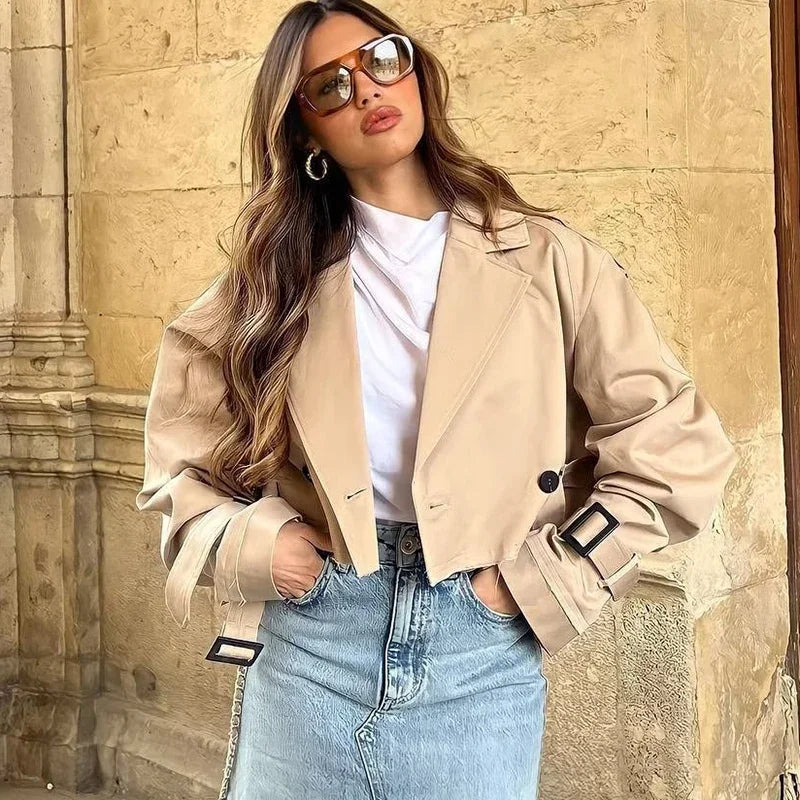 Sienna | Cropped Trench Jacket