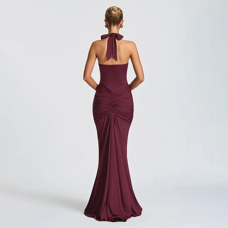 Serena | Refined Pleated Maxi Gown