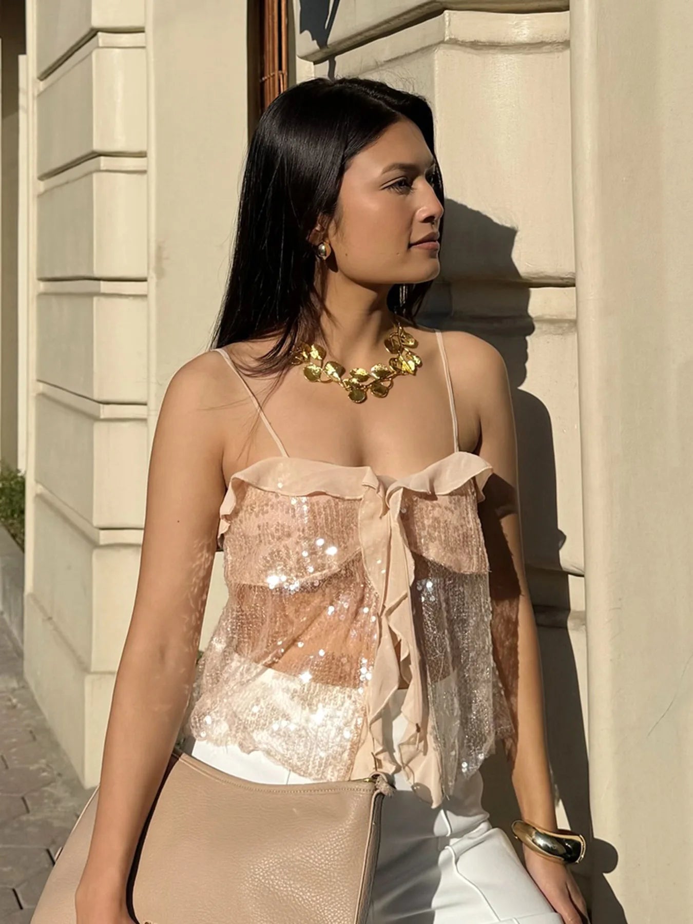Vivienne | Glitter Halter Top
