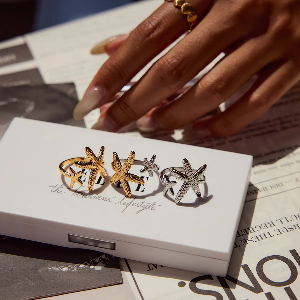 Maris | Adjustable Starfish Ring