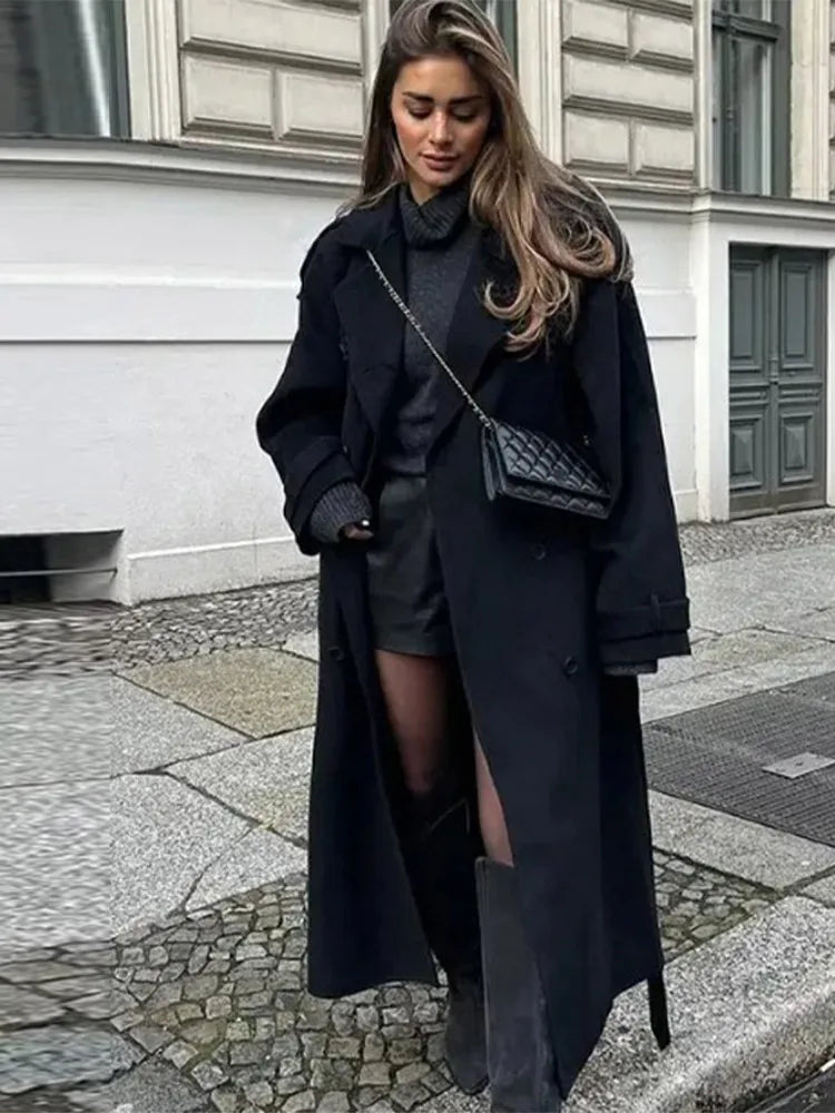 Liora | Wool-Blend Long Coat